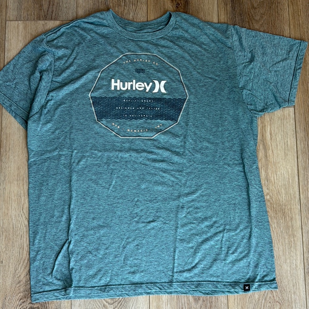 Hurley Blue Short Sleeve Tee Casual Comfort